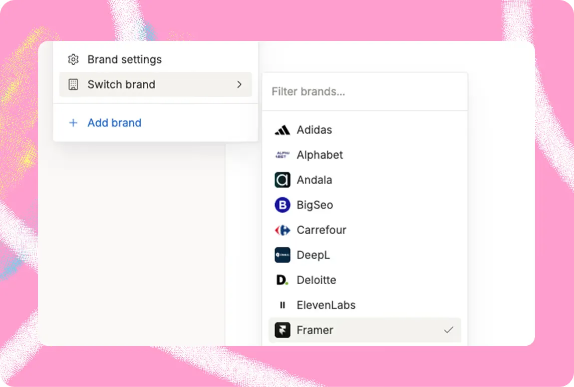 Managing multiple brands in Omnia